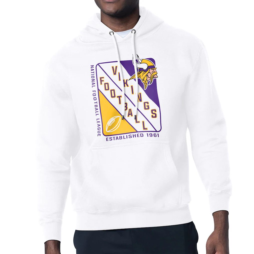 Men 2026 NFL Minnesota Vikings White Hoodie hooded style 01